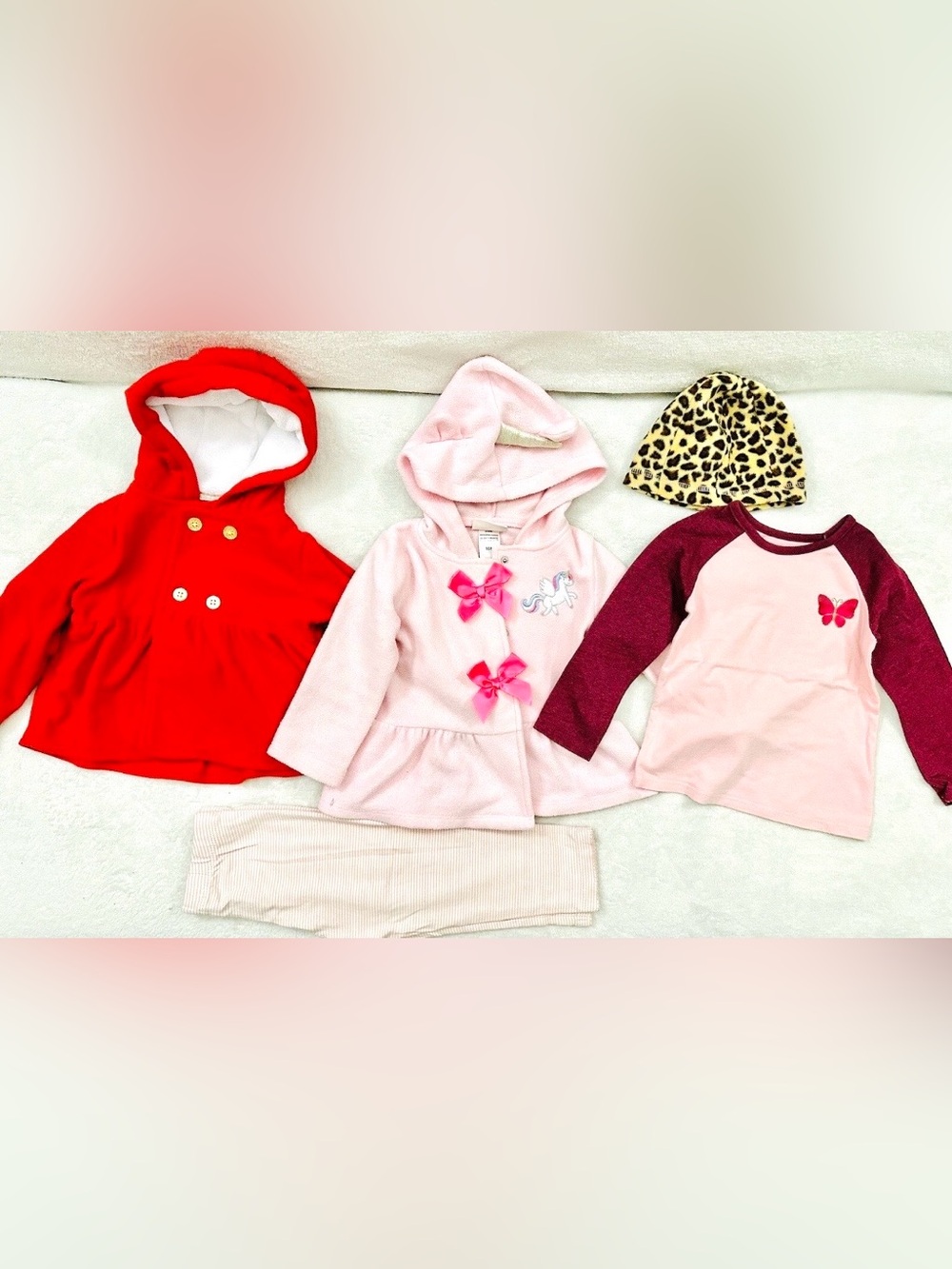 Lot Girl Clothes Fleece Soft Jackets Size 18-24 Month Excellent Condition